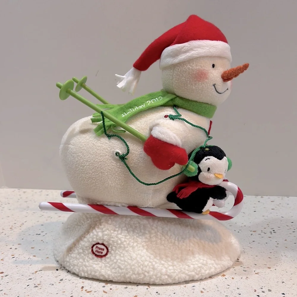 Hallmark‎ Jingle Pals 2012 Snowman & Penguin Ski Plush Animated Musical